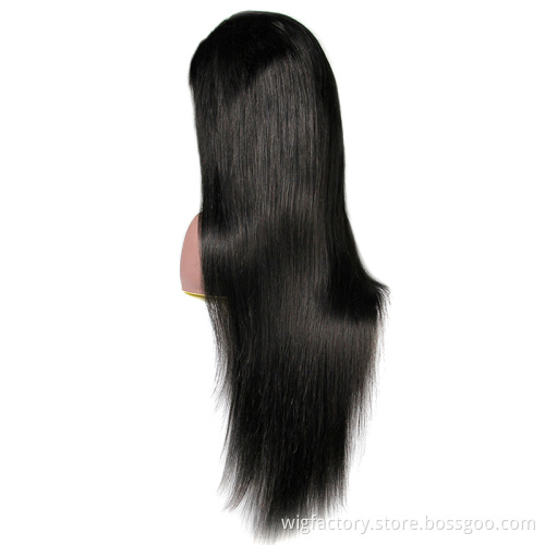 Factory dropshipping human remy cuticle aligned brazilian hair full lace wig 32 inches